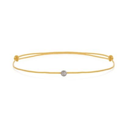 Karameļu diega rokassprādze ar dimantu